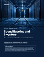 First page of Spend Baseline and Inventory: sample engagement report, 23 pages, PDF