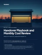 First page of Handover Playbook and Monthly Cost Review: sample engagement report, 23 pages, PDF