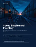 First page of Spend Baseline and Inventory: sample engagement report, 29 pages, PDF