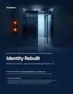 First page of Identity Rebuilt: sample engagement report, 26 pages, PDF