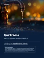 First page of Quick Wins: sample engagement report, 19 pages, PDF
