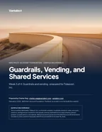 First page of Guardrails, Vending, and Shared Services: sample engagement report, 16 pages, PDF