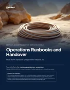 First page of Operations Runbooks and Handover: sample engagement report, 14 pages, PDF