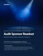 First page of Audit Sponsor Readout: sample engagement report, 10 pages, PDF