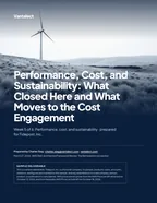 First page of Performance, Cost, and Sustainability: What Closed Here and What Moves to the Cost Engagement: sample engagement report, 10 pages, PDF